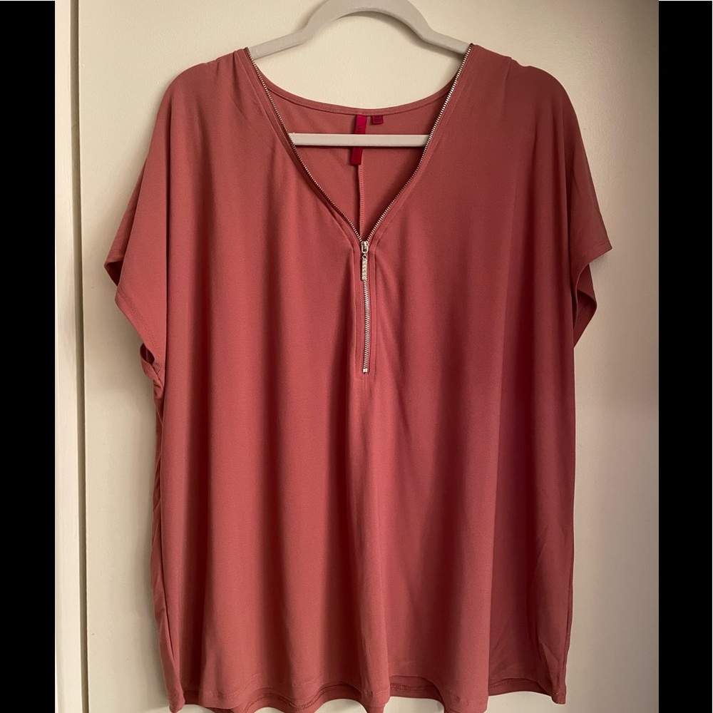 Boutique Zip Up Blouse
